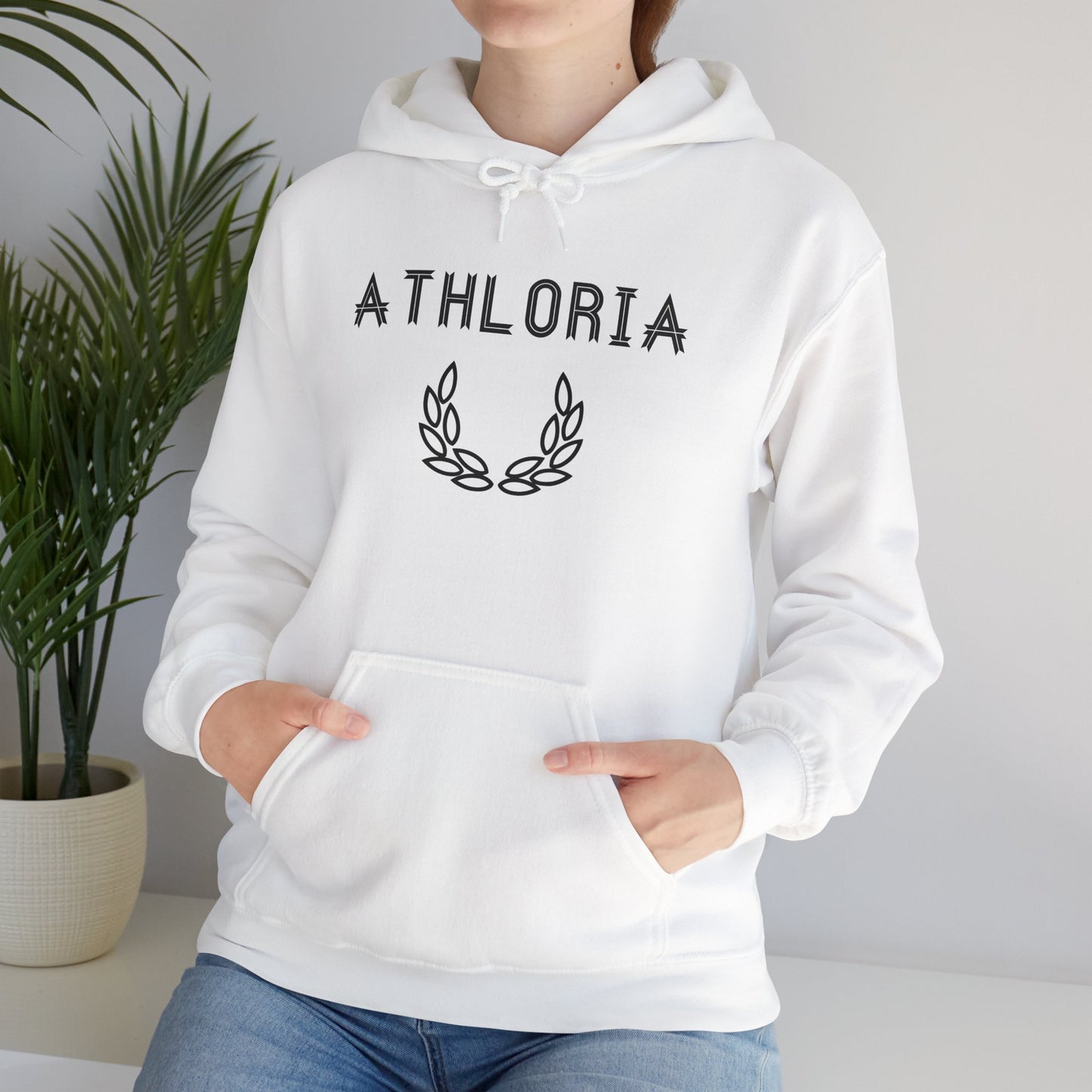 Sweat à capuche Blanc – ATHLORIA 🏆🔥